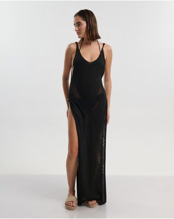 ΑΜΑΝΙΚΟ ΜΑΚΡΥ ΦΟΡΕΜΑ ΣΕ ΜΑΥΡΟ ONE SIZE (100% POLYESTER)