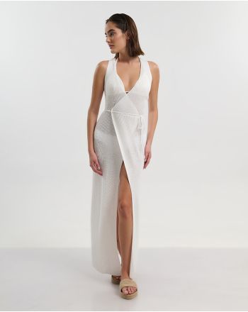 ΜΑΚΡΥ ΦΟΡΕΜΑ ΜΕ ΚΟΝΤΟ ΜΑΝΙΚΙ ΣΕ ΛΕΥΚΟ ONE SIZE (100% POLYESTER)