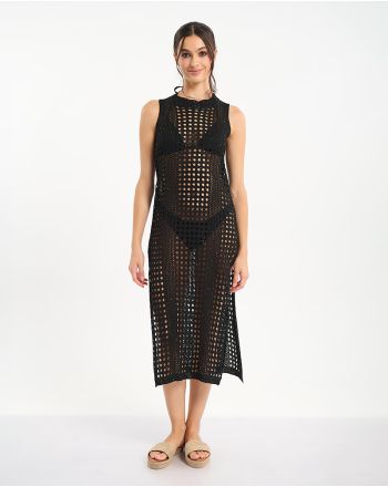 ΑΜΑΝΙΚΟ ΜΑΚΡΥ ΦΟΡΕΜΑ ΣΕ ΜΑΥΡΟ ΧΡΩΜΑ ONE SIZE (100% POLYESTER)