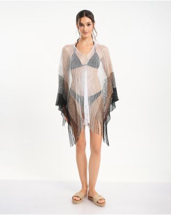 ΚΙΜΟΝΟ ΔΙΧΤΥΩΤΟ ΣΕ ΜΑΥΡΟ/ΛΕΥΚΟ ΧΡΩΜΑ ONE SIZE (100% POLYESTER)