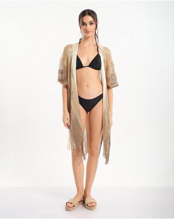 ΚΙΜΟΝΟ ΣΕ ΜΠΕΖ/ΧΡΥΣΟ ΧΡΩΜΑ ΔΙΧΤΥΩΤΟ ONE SIZE (100% POLYESTER)