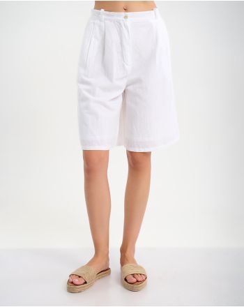 ΒΕΡΜΟΥΔΑ ΣΕ ΛΕΥΚΟ ΧΡΩΜΑ, ΜΕ ΤΣΕΠΕΣ, ONE SIZE ( 100% COTTON)