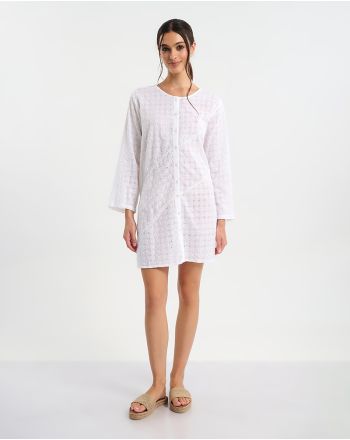 ΦΟΡΕΜΑ/ΠΟΥΚΑΜΙΣΑ ΣΕ ΛΕΥΚΌ ΧΡΩΜΑ ONE SIZE ( 100% COTTON)