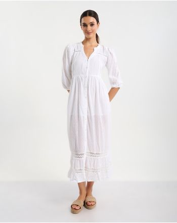 ΦΟΡΕΜΑ ΜΑΚΡΥ ΜΕ 3/4 ΜΑΝΙΚΙ ΚΑΙ ΔΙΑΚΟΣΜΗΤΙΚΑ ΚΟΥΜΠΙΑ ONE SIZE ( 100% COTTON)