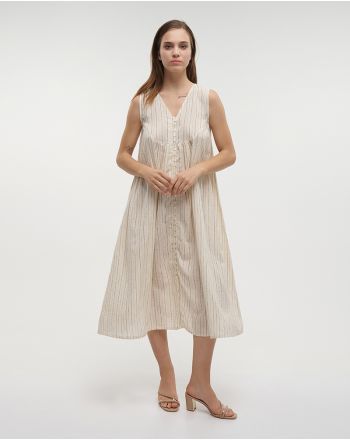 ΦΟΡΕΜΑ MIDI ΜΠΕΖ ΜΕ ΡΙΓΕΣ M/L (100% COTTON)