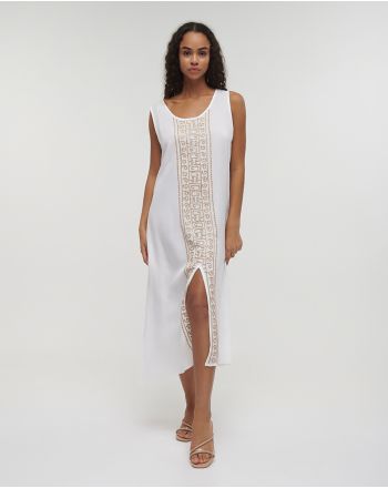 ΦΟΡΕΜΑ ΜΑΚΡΥ ΑΜΑΝΙΚΟ ΛΕΥΚΟ ΜΕ ΧΡΥΣΕΣ ΛΕΠΤΟΜΕΡΕΙΕΣ ONE SIZE (100% VISCOSE)