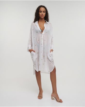 ΠΟΥΚΑΜΙΣΟ ΛΕΥΚΟ ΜΕ ΜΑΤΙΑ ONE SIZE (100% COTTON)