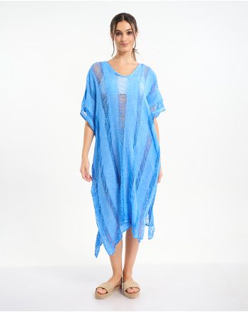 KAFTAN IN BLUE COLOR ONE SIZE (100% COTTON)