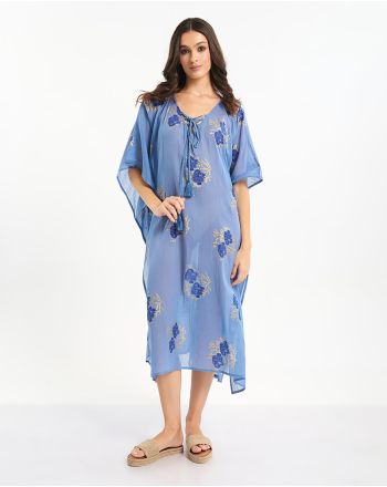 ΚΑΦΤΑΝΙ ΜΠΛΕ ΜΕ ΨΑΡΙΑ ONE SIZE (100% COTTON)