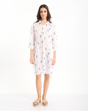 ΠΟΥΚΑΜΙΣΑ/ΚΑΦΤΑΝΙ ΛΕΥΚΟ ΜΕ ΨΑΡΟΚΟΚΚΑΛΟ ONE SIZE (100% COTTON)