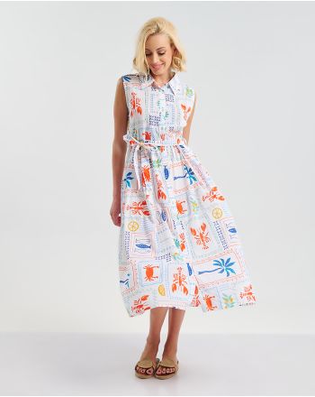 ΜΑΚΡΥ ΦΟΡΕΜΑ ΜΕ ΖΩΝΗ ΑΜΑΝΙΚΟ ΣΕ ΛΕΥΚΌ/ΜΠΛΕ/ΠΟΡΤΟΚΑΛΙ ONE SIZE (100% COTTON)