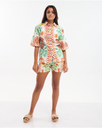 ΠΟΥΚΑΜΙΣΟ ΠΟΛΥΧΡΩΜΟ ΜΕ ΠΑΠΑΓΑΛΟΥΣ ONE SIZE (100% COTTON)