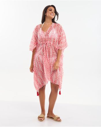 ΚΑΦΤΑΝΙ ΜΕ ΖΩΝΑΚΙ ΡΟΖ/ΛΕΥΚΟ ONE SIZE (100% COTTON)