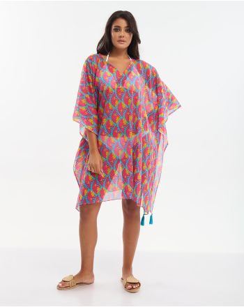 ΚΑΦΤΑΝΙ ΜΕ ΖΩΝΑΚΙ ΡΟΖ/ΜΠΛΕ/ΠΟΡΤΟΚΑΛΙ ONE SIZE (100% COTTON)