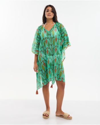 ΚΑΦΤΑΝΙ ΜΕ ΖΩΝΑΚΙ ΠΡΑΣΙΝΟ ΜΕ ΨΑΡΙΑ ONE SIZE (100% COTTON)