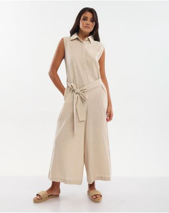 ΟΛΟΣΩΜΗ ΦΟΡΜΑ ΑΜΑΝΙΚΗ ΜΕ ΖΩΝΗ ΜΠΕΖ M/L (100% COTTON SLUB)