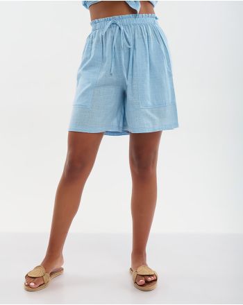 ΣΟΡΤΣΑΚΙ/ΒΕΡΜΟΥΔΑ ΓΑΛΑΖΙΑ ONE SIZE (100% COTTON SLUB)