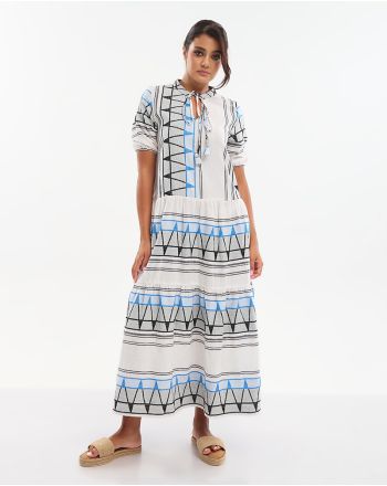 ΦΟΡΕΜΑ ΜΑΚΡΥ ΜΕ ΚΟΝΤΟ ΜΑΝΙΚΙ ΣΕ ΛΕΥΚΌ/ΜΑΥΡΟ/ΜΠΛΕ ONE SIZE (100% COTTON)