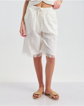 ΒΕΡΜΟΥΔΑ ΣΕ ΛΕΥΚΟ ΧΡΩΜΑ ΜΕ ΚΡΟΣΣΙΑ ONE SIZE ( 100% COTTON)