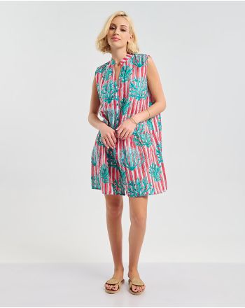 ΚΑΦΤΑΝΙ ΑΜΑΝΙΚΟ ΛΕΥΚΌ/ΚΟΚΚΙΝΟ ΜΕ ΠΡΑΣΙΝΕΣ ΛΕΠΤΟΜΕΡΕΙΕΣ S/M ( 100% COTTON)