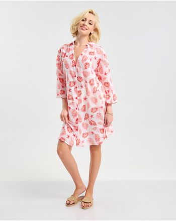 ΚΑΦΤΑΝΙ ΛΕΥΚΌ ΜΕ ΚΟΚΚΙΝΟΥΣ ''ΑΣΤΕΡΙΕΣ'' L/XL (100% COTTON)