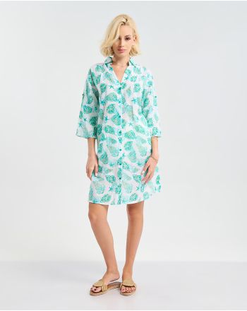 ΚΑΦΤΑΝΙ ΛΕΥΚΌ ΜΕ ΤΥΡΚΟΥΑΖ ''ΑΣΤΕΡΙΕΣ'' S/M (100% COTTON)