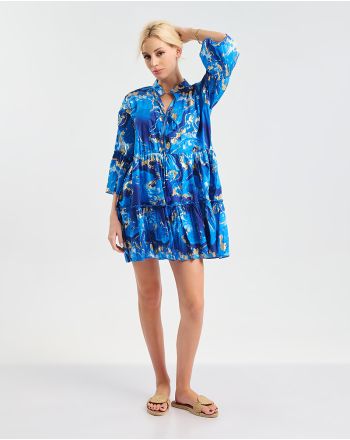 ΚΑΦΤΑΝΙ/ΦΟΡΕΜΑ ΣΕ ΣΚΟΥΡΟ ΜΠΛΕ/ΧΡΥΣΟ ΜΕ ΦΟΥΝΤΑΚΙΑ S/M