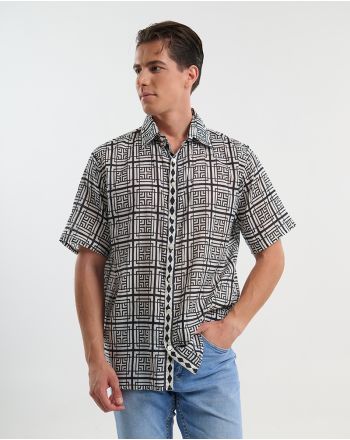 ΠΟΥΚΑΜΙΣΟ ΚΟΝΤΟΜΑΝΙΚΟ ΛΕΥΚΟ/ΜΑΥΡΟ L/XL (100% COTTON)