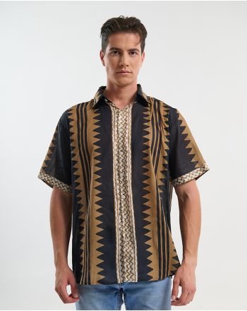 ΠΟΥΚΑΜΙΣΟ ΚΟΝΤΟΜΑΝΙΚΟ ΚΑΦΕ/ΜΑΥΡΟ M/L (100% COTTON)