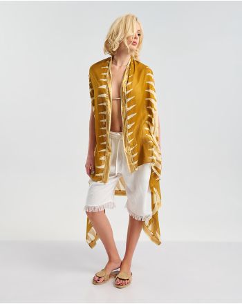 ΓΙΛΕΚΟ ΑΣΥΜΜΕΤΡΟ ΜΠΕΖ/ΚΑΦΕ ONE SIZE (100% COTTON)