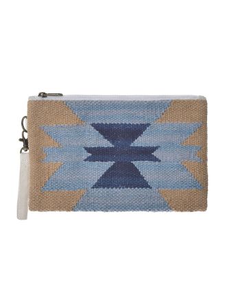 FABRIC BAG BLUE / BEIGE (100% COTTON)