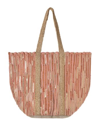 ΤΣΑΝΤΑ ΓΙΟΥΤΑ ΠΟΡΤΟΚΑΛΙ ΜΕ ΧΡΥΣΕΣ ΛΕΠΤΟΜΕΡΕΙΕΣ 31X40X31 (70% COTTON 30% JUTE)