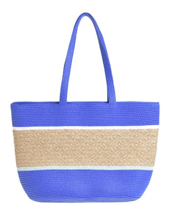 ΤΣΑΝΤΑ ΨΑΘΙΝΗ ΜΠΛΕ ΜΕ ΜΠΕΖ ΛΩΡΙΔΑ 48X30X14 (100%PAPER)