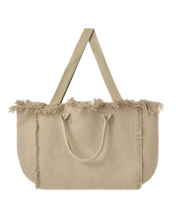 FABRIC BAG IN BEIGE COLOR 54X32X20 (20% COTTON & 80% POLYESTER)