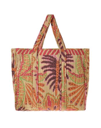 FABRIC BAG IN RED/ORANGE COLOR 37X33X18 (100% COTTON)