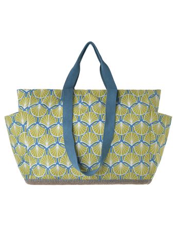 ΤΣΑΝΤΑ ΥΦΑΣΜΑΤΙΝH ΚΙΤΡΙΝΗ/ΓΑΛΑΖΙΑ 48X38X18 (50% COTTON 50% POLYESTER)