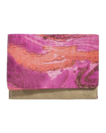 ΤΣΑΝΤΑΚΙ/ΦΑΚΕΛΟΣ ΨΑΘΙΝΟ ΣΕ ΜΩΒ/ΡΟΖ ΧΡΩΜΑ ΧΡΩΜΑ ΜΕ ΧΡΥΣΕΣ ΛΕΠΤΟΜΕΡΕΙΕΣ 24Χ1Χ17