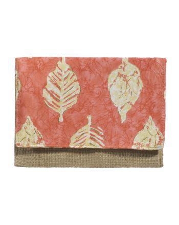 ΤΣΑΝΤΑΚΙ/ΦΑΚΕΛΟΣ ΨΑΘΙΝΟ ΣΕ ΠΟΡΤΟΚΑΛΙ ΧΡΩΜΑ ΜΕ ΧΡΥΣΑ ΣΧΕΔΙΑ ΚΑΙ ΦΥΛΛΑ 24Χ1Χ17