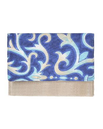 ΤΣΑΝΤΑΚΙ/ΦΑΚΕΛΟΣ ΨΑΘΙΝΟ ΜΠΛΕ ΜΕ ΤΥΡΚΟΥΑΖ/ΧΡΥΣΕΣ ΛΕΠΤΟΜΕΡΕΙΕΣ 26Χ2Χ19