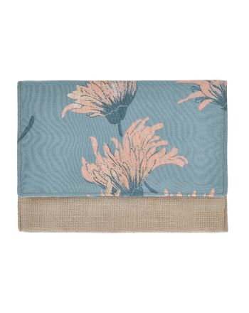 ΤΣΑΝΤΑΚΙ/ΦΑΚΕΛΟΣ ΨΑΘΙΝΟ ΣΕ ΓΑΛΑΖΙΟ ΧΡΩΜΑ ΜΕ ΕΚΡΟΎ ΛΕΠΤΟΜΕΡΕΙΕΣ 26Χ2Χ19