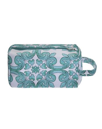 ΤΣΑΝΤAKI ΥΦΑΣΜΑΤΙΝO ΠΡΑΣΙΝΟ/ΤΙΡΚΟΥΑΖ 23X12X10 (100% COTTON CANVAS WITH POLYESTER LINING)