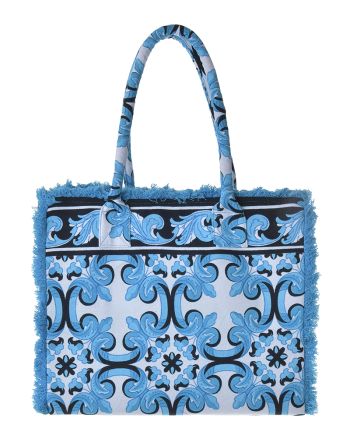 CANVAS BAG IN TURQUOISE COLOR 35Χ30Χ22 (100% COTTON CANVAS WITH POLYESTER LINING)