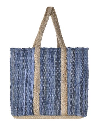 ΤΣΑΝΤΑ ΑΠΟ ΓΙΟΥΤΑ ΜΠΛΕ 38X31X15 (100% ΓΙΟΥΤΑ)