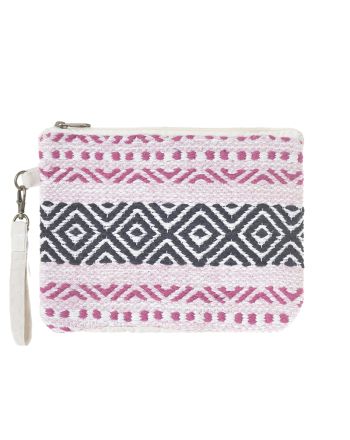 ΤΣΑΝΤΑΚΙ ΥΦΑΣΜΑΤΙΝΟ ΡΟΖ/ΜΑΥΡΟ 25X20 (100%COTTON)