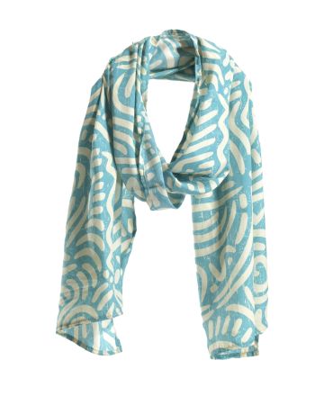 ΦΟΥΛΑΡΙ ΤΥΡΚΟΥΑΖ ΜΕ ΣΧΕΔΙΑ 180X60 (100% CREPE)