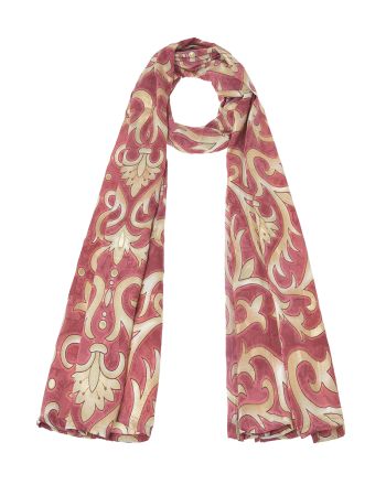 ΦΟΥΛΑΡΙ  ΣΕ ΚΟΚΚΙΝΟ ΧΡΩΜΑ ΜΕ ΧΡΥΣΕΣ ΛΕΠΤΟΜΕΡΕΙΕΣ 180X60 (60% SILK 40% POLYESTER)