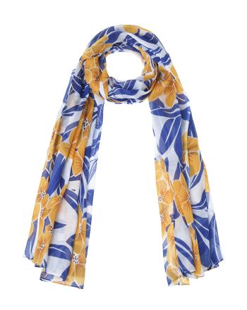 ΦΟΥΛΑΡΙ/ΠΑΡΕΟ  ΠΟΡΤΟΚΑΛΙ/ΜΠΛΕ/ΛΕΥΚΟ 110Χ180 (100% COTTON)