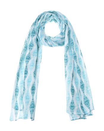 ΦΟΥΛΑΡΙ/ΠΑΡΕΟ ΓΑΛΑΖΙΟ/ΠΡΑΣΙΝΟ/ΛΕΥΚΟ  110Χ180 (100% COTTON)