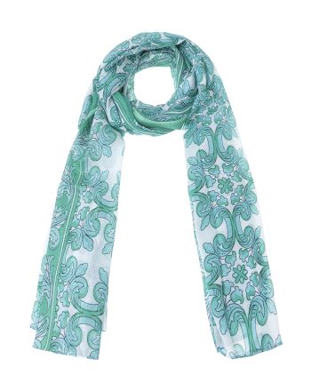 SCARF/PAREO IN GREEN COLOR 110Χ180 (100% COTTON)