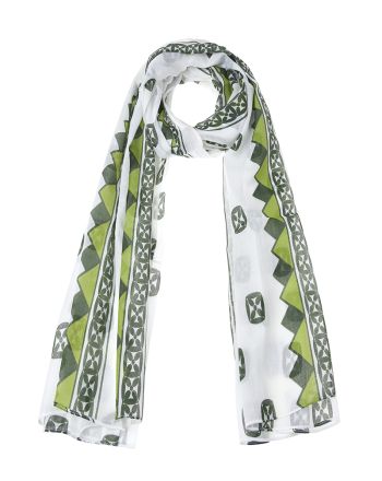 ΦΟΥΛΑΡΙ/ΠΑΡΕΟ ΠΡΑΣΙΝΟ/ΛΕΥΚΟ 110Χ180 (100% COTTON)